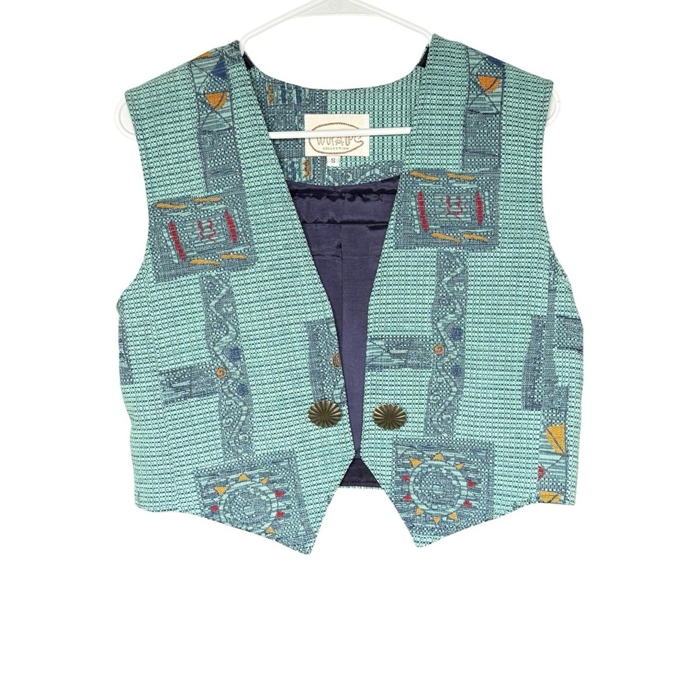 70s Wraps Vest Southwestern Geometric/ 18.5 p2p